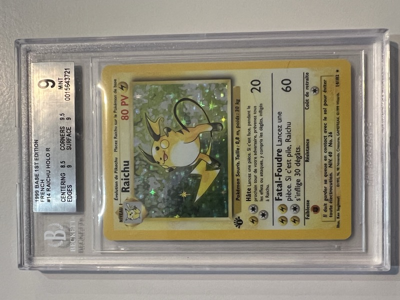 1999 Base Set (French 1st Edition) Raichu 1st Edition